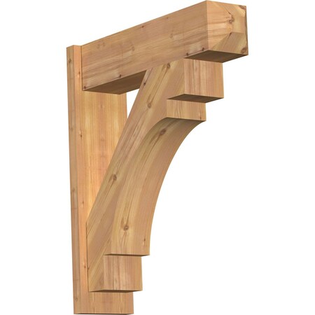 Ekena Millwork Merced Smooth Craftsman Outlooker, Western Red Cedar, 7 1/2"W x 28"D x 32"H OUT08X28X32MRC04SWR